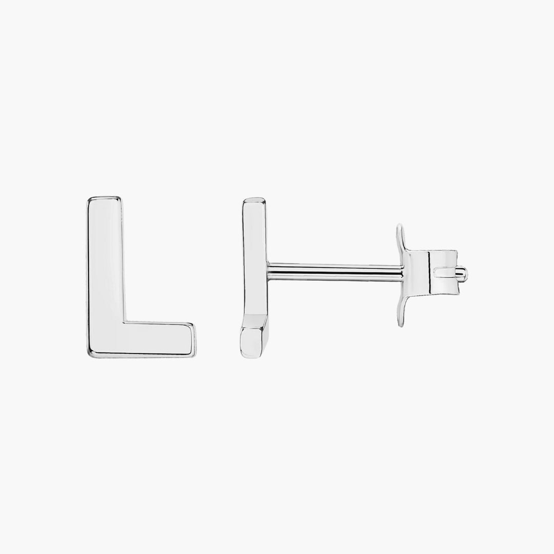 Initial Letter Stud Earrings