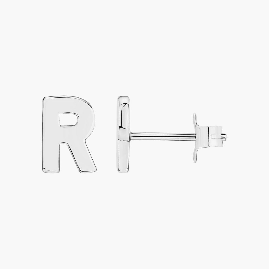Initial Letter Stud Earrings