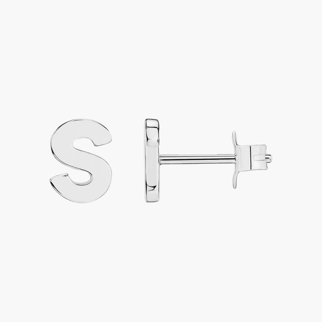 Initial Letter Stud Earrings
