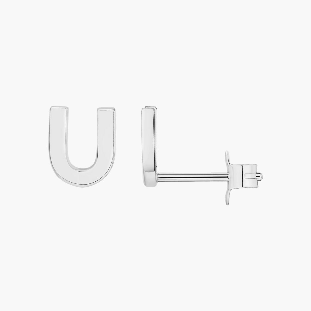 Initial Letter Stud Earrings