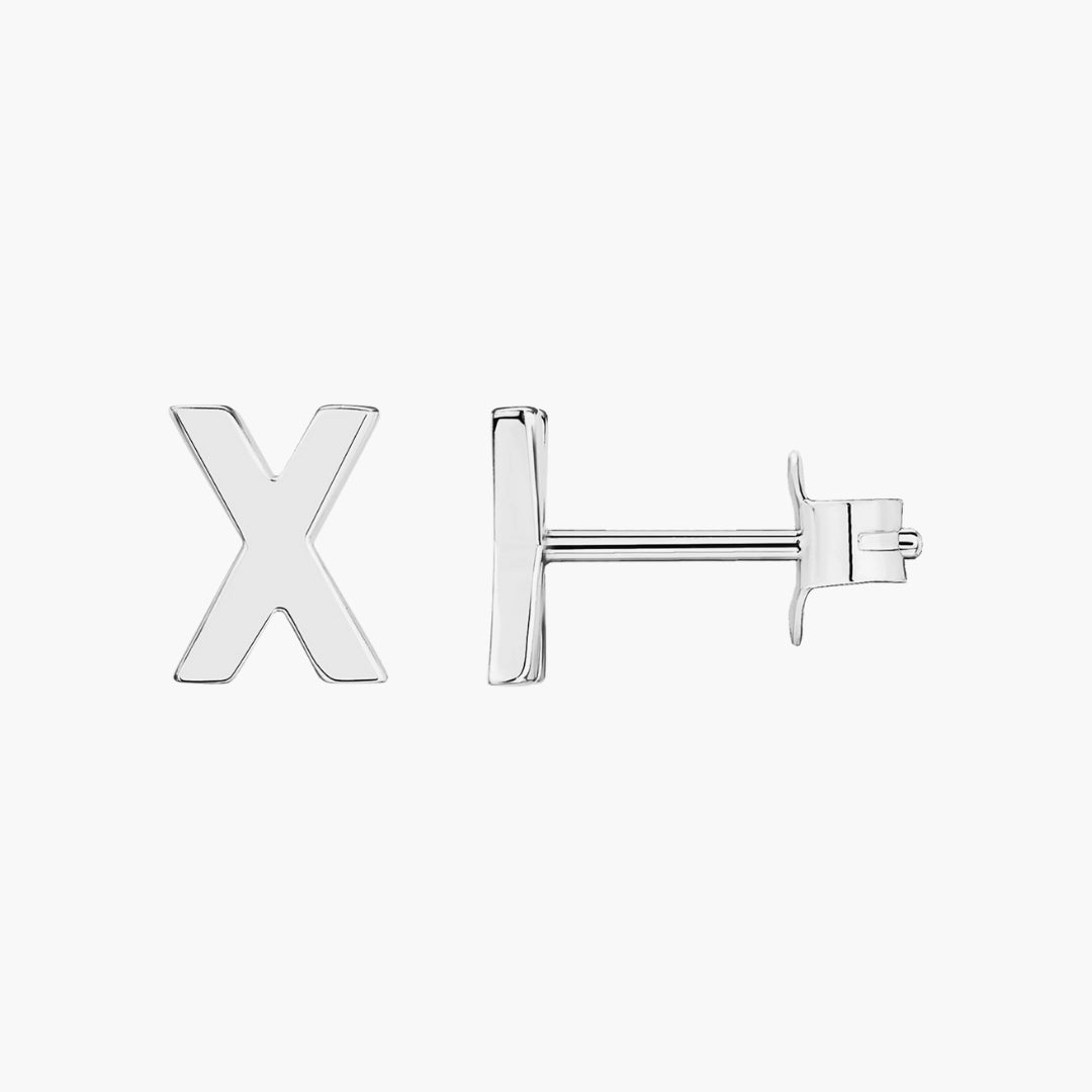 Initial Letter Stud Earrings