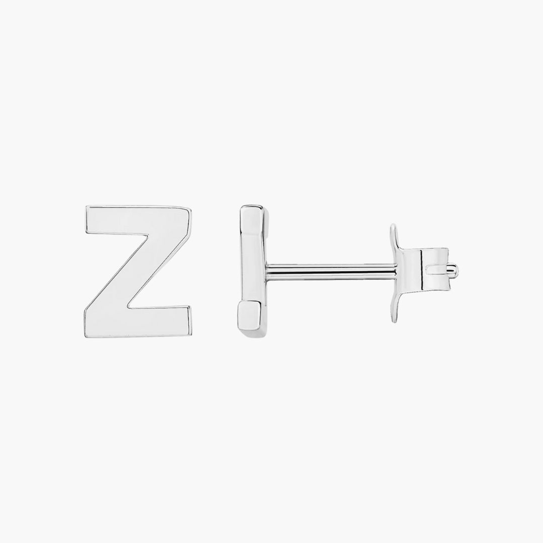 Initial Letter Stud Earrings