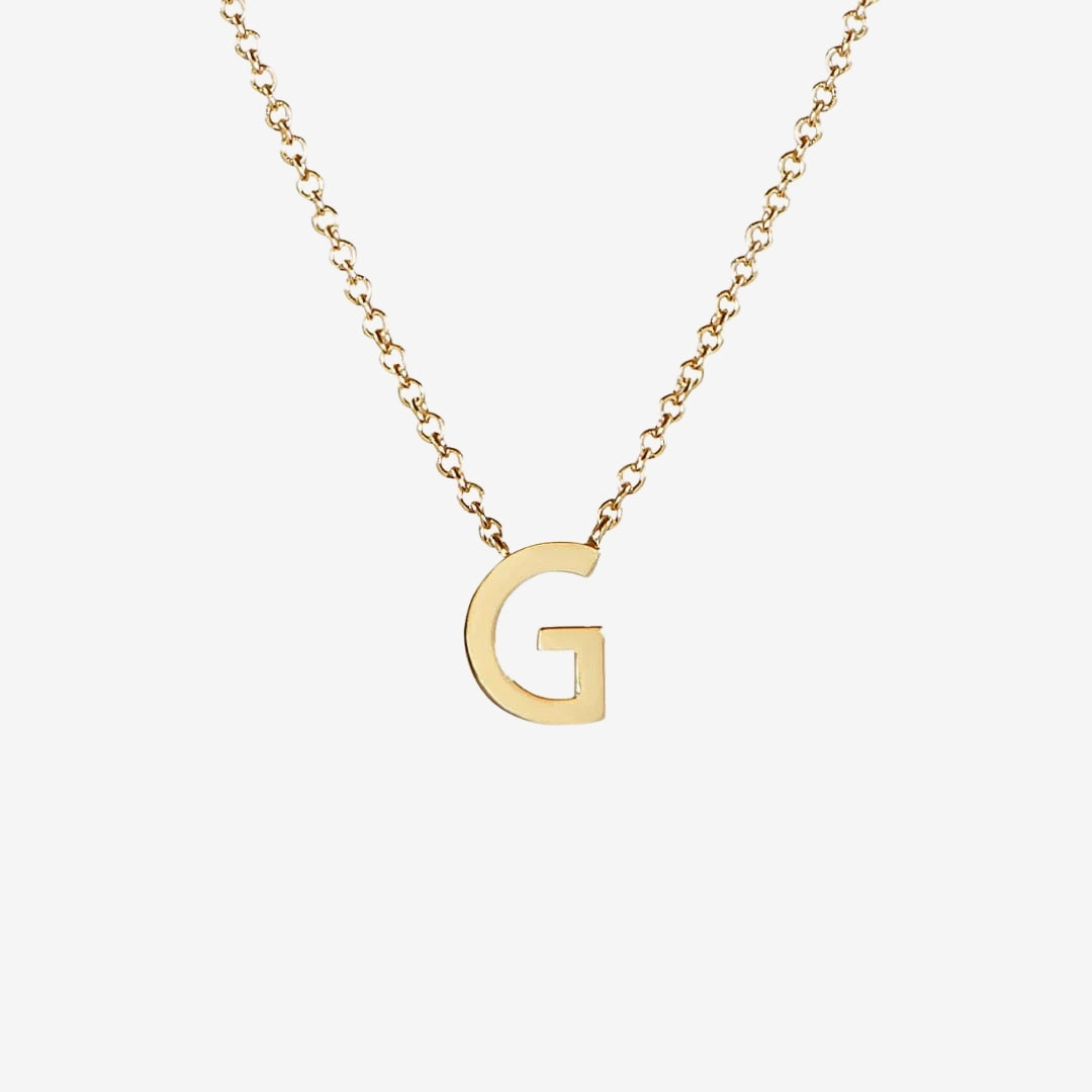 Classic Initial Letter Pendant Necklace