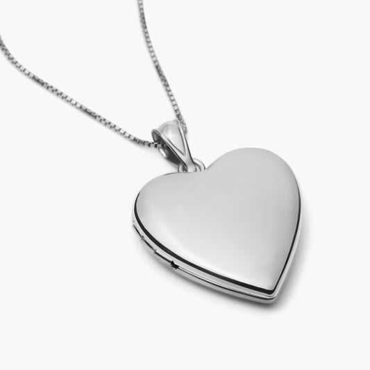 Classic Heart Photo Locket Pendant Necklace