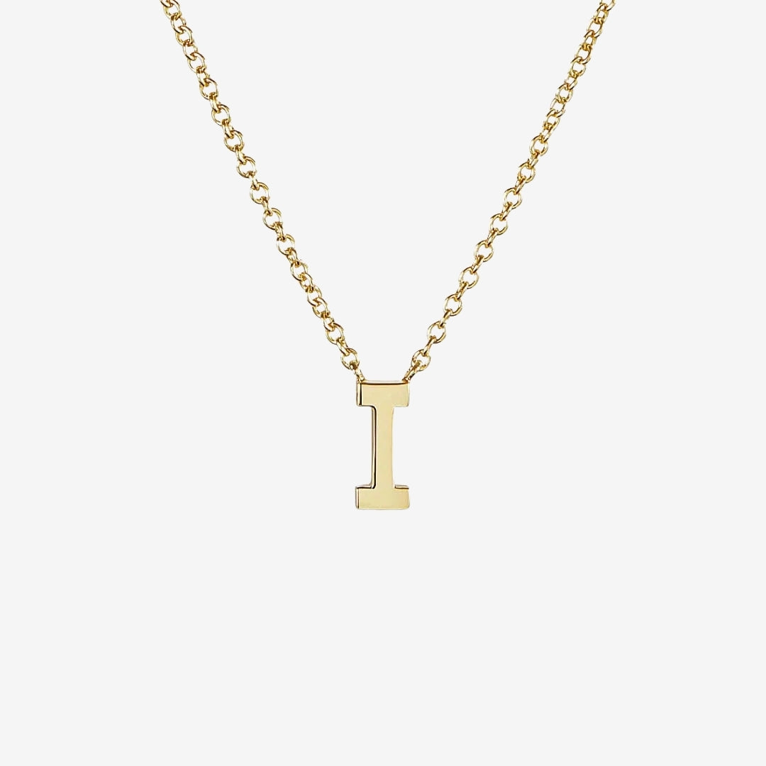 Classic Initial Letter Pendant Necklace