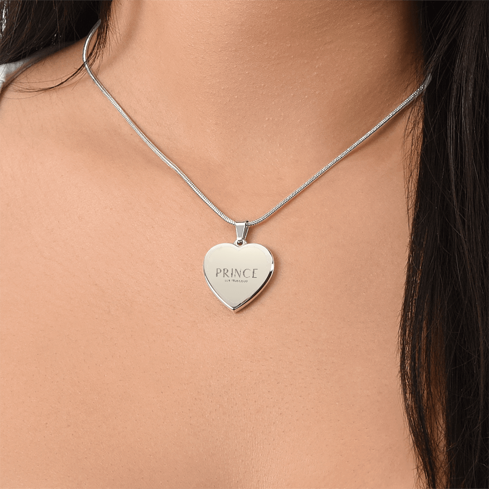 Bold Custom Engraved Heart Pendant Necklace
