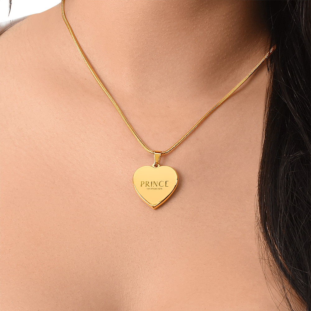 Bold Custom Engraved Heart Pendant Necklace