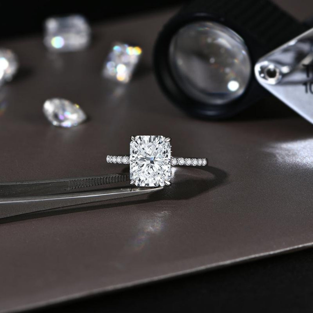 Radiant Moissanite Ring