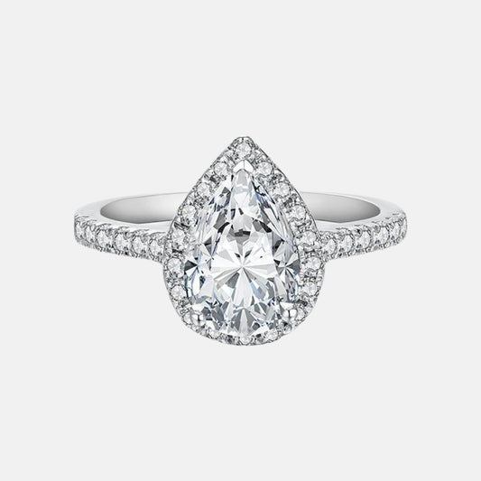 Pear Moissanite Ring