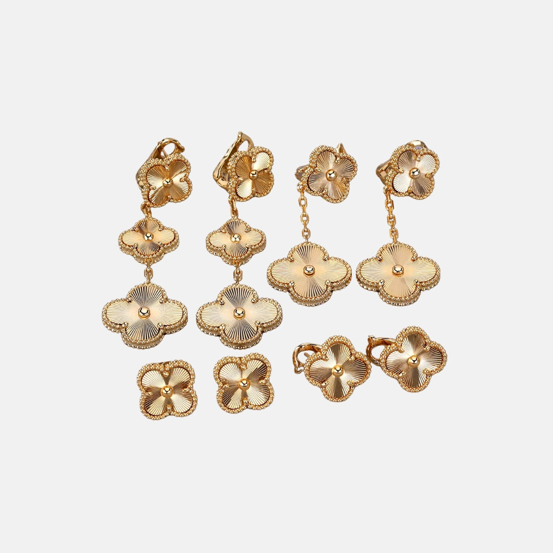 Four-Leaf Clover Earring Set