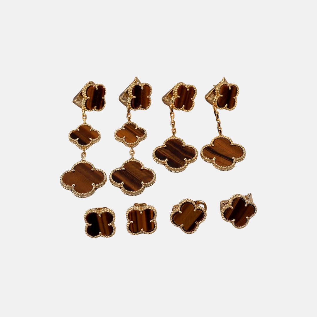 Four-Leaf Clover Earring Set