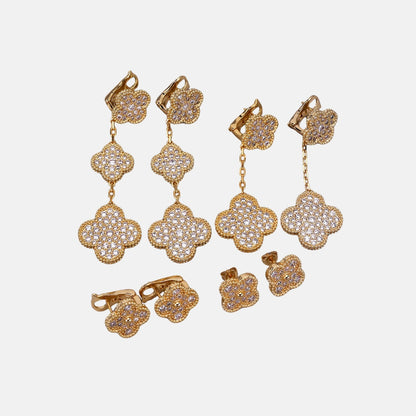 Four-Leaf Clover Earring Set