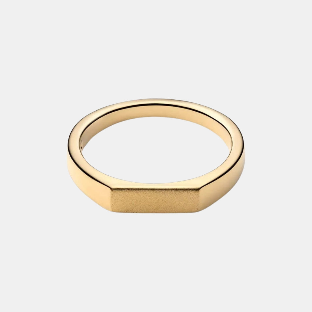 Slim Geometric Signet Ring