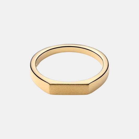 Slim Geometric Signet Ring