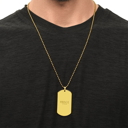 Bold Custom Engraved Tag Pendant Chain