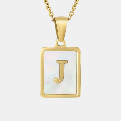 Bold Initial Letter Pendant Necklace