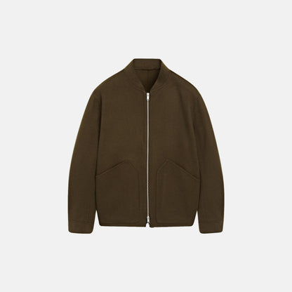 Wool Blend Bomber Jacket