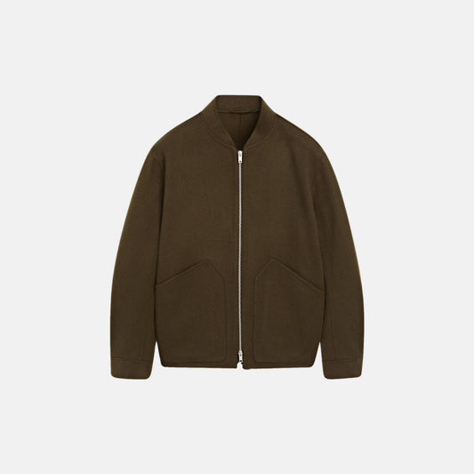 Wool Blend Bomber Jacket