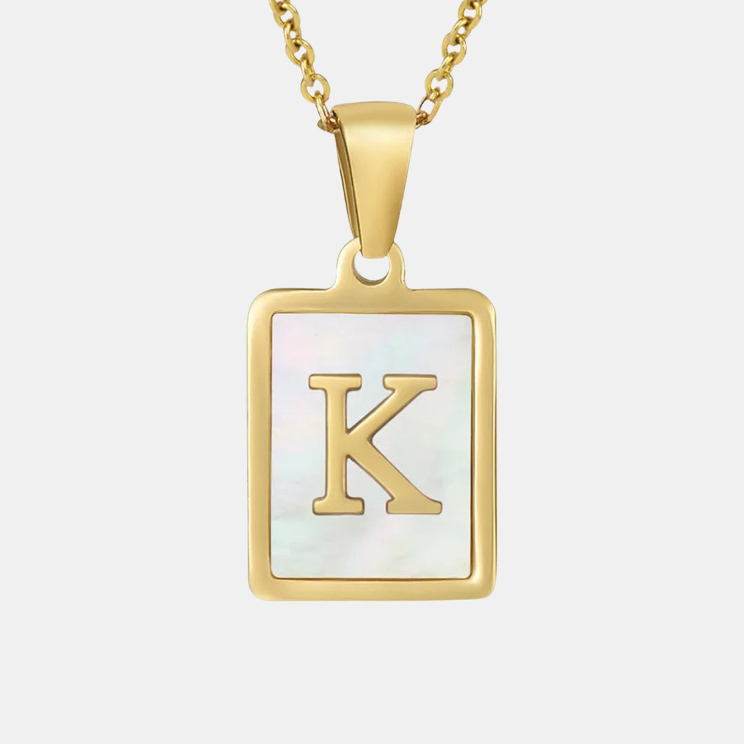 Bold Initial Letter Pendant Necklace