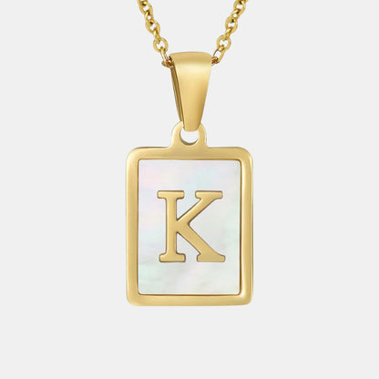 Bold Initial Letter Pendant Necklace