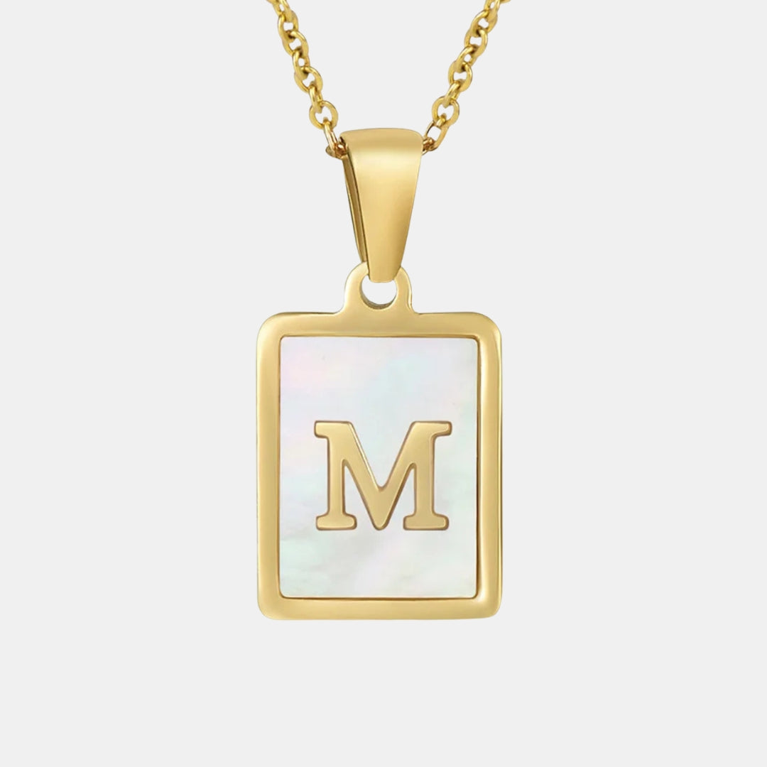 Bold Initial Letter Pendant Necklace