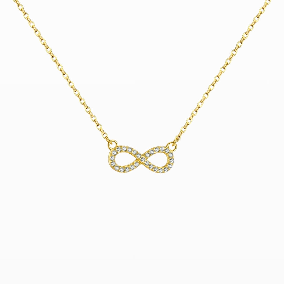 Slim CZ Infinity Pendant Necklace