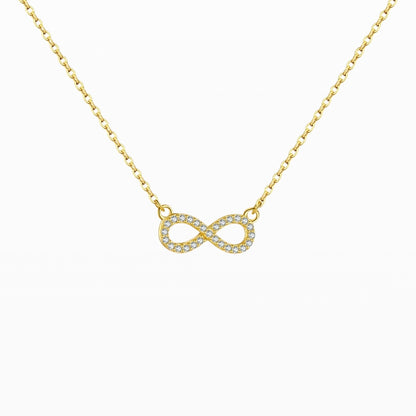Slim CZ Infinity Pendant Necklace