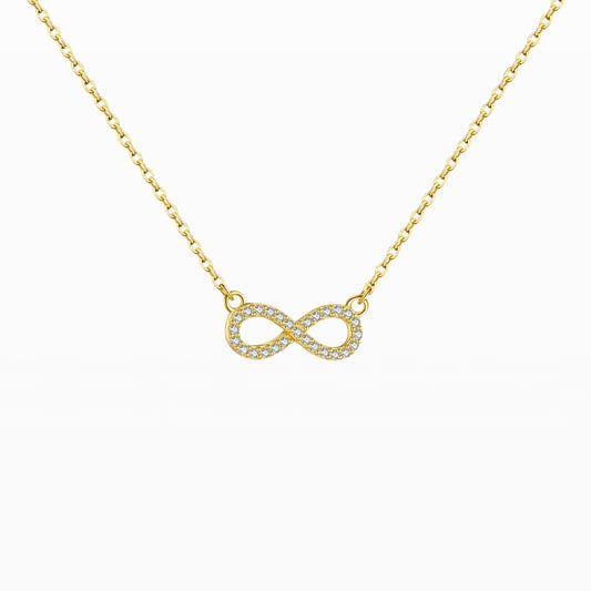 Slim CZ Infinity Pendant Necklace