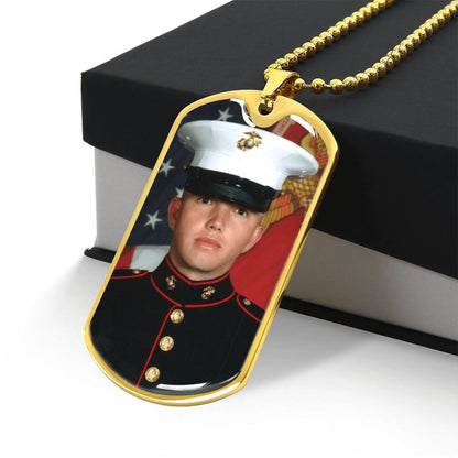 Custom Photo Engraved Tag Pendant Necklace