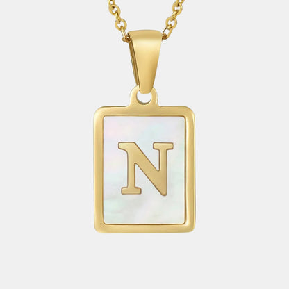 Bold Initial Letter Pendant Necklace