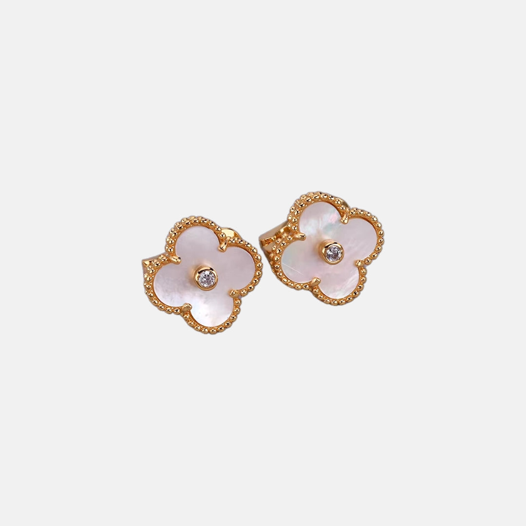 Four-Leaf Clover Stud Earrings