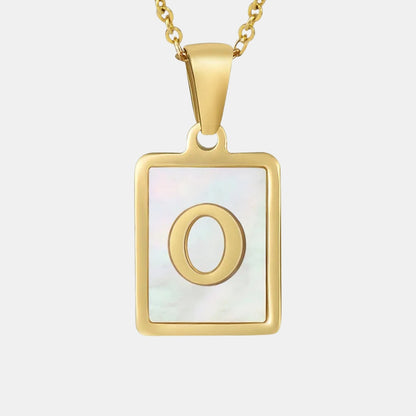 Bold Initial Letter Pendant Necklace