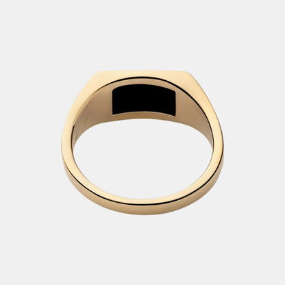 Classic Onyx Geometric Signet Ring