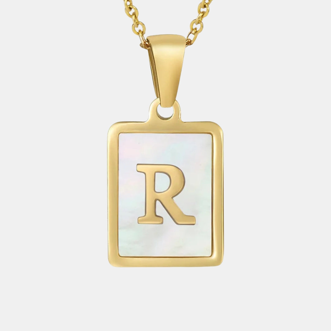 Bold Initial Letter Pendant Necklace
