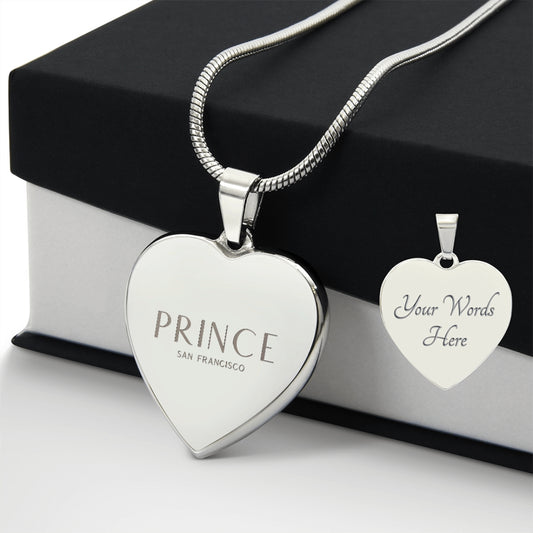 Bold Custom Engraved Heart Pendant Necklace