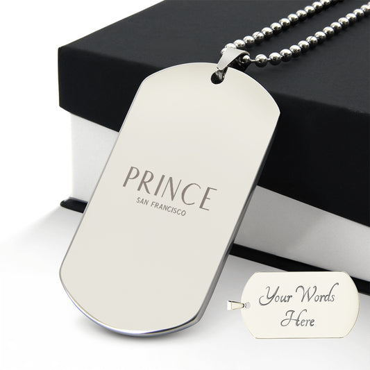Bold Custom Engraved Tag Pendant Chain