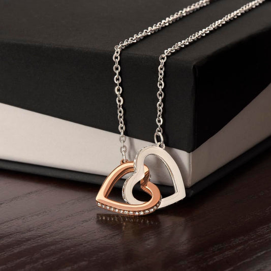 Interlocking Hearts Pendant Necklace