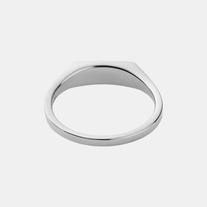 Slim Onyx Geometric Signet Ring