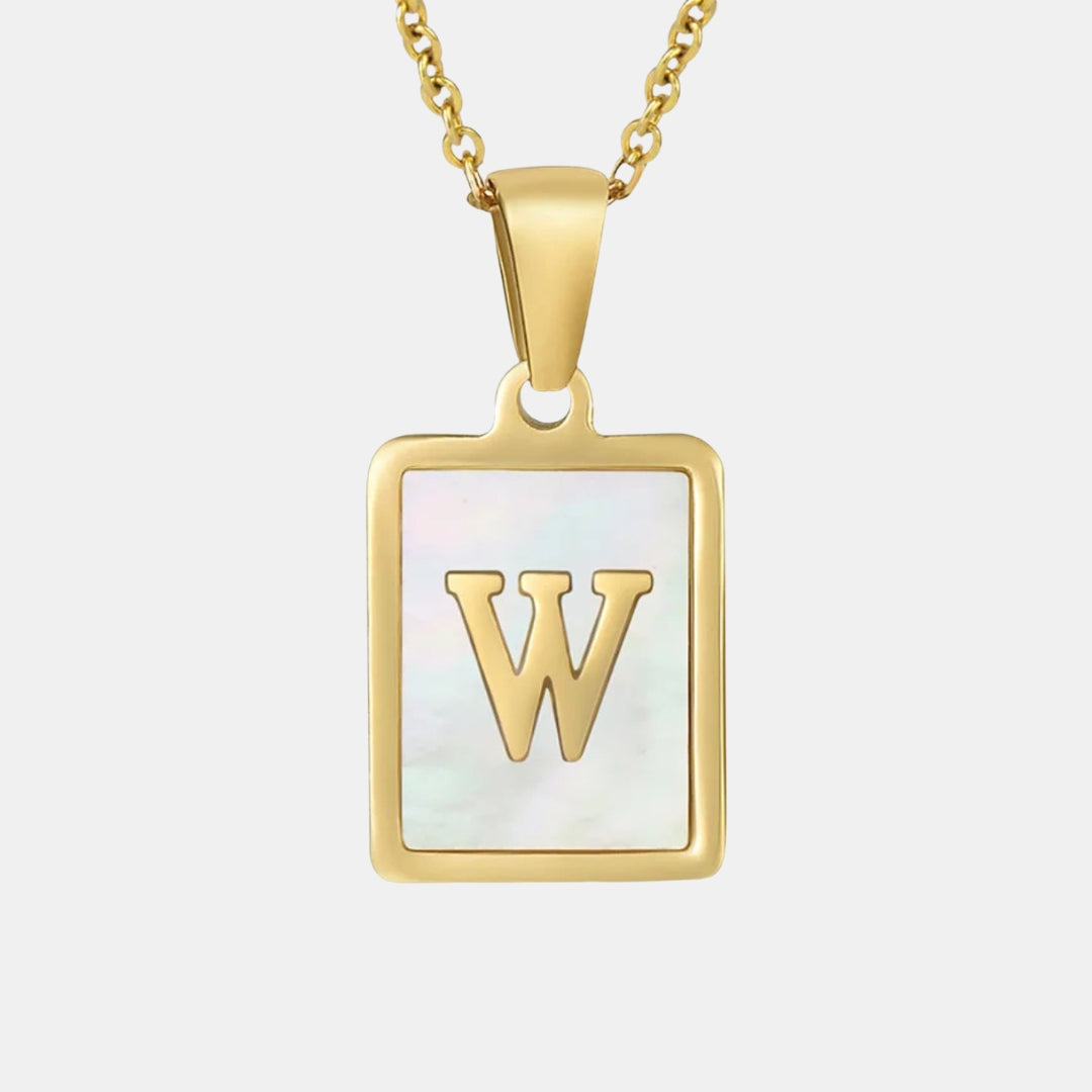 Bold Initial Letter Pendant Necklace