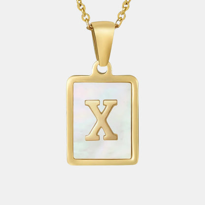 Bold Initial Letter Pendant Necklace