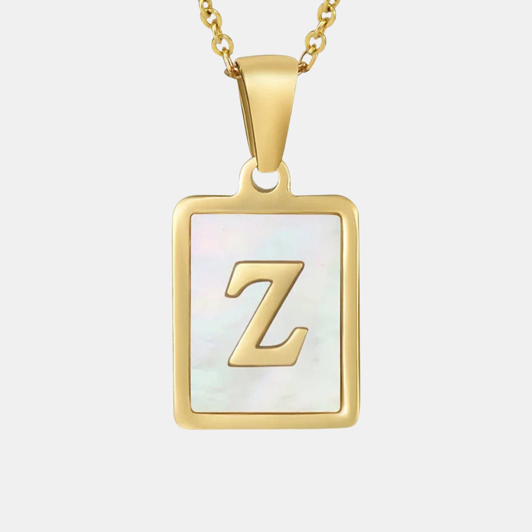Bold Initial Letter Pendant Necklace