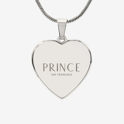 Bold Custom Engraved Heart Pendant Necklace