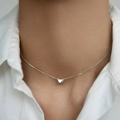 Slim Heart Pendant Necklace