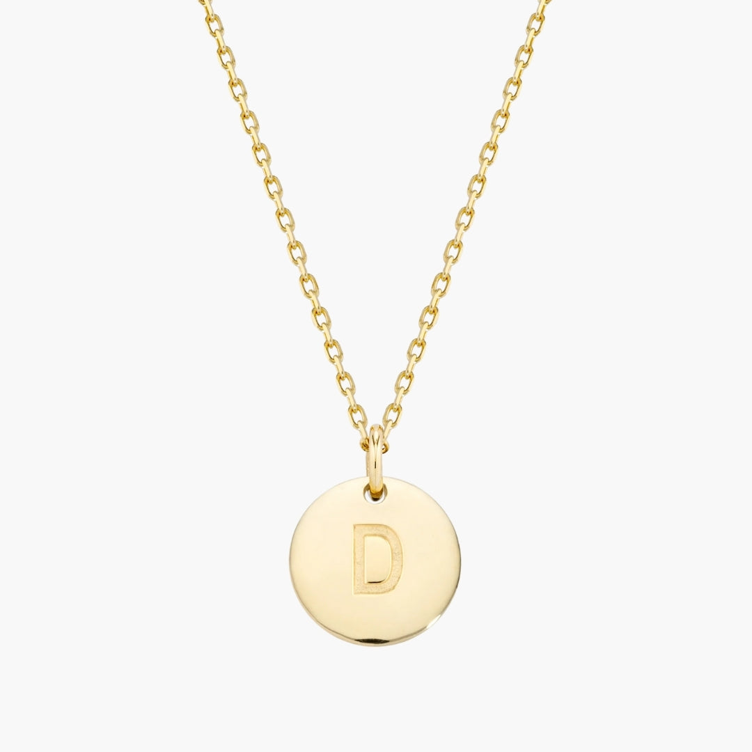 Initial Letter Pendant Necklace