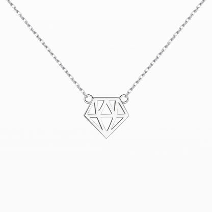 Slim Open Diamond Pendant Necklace