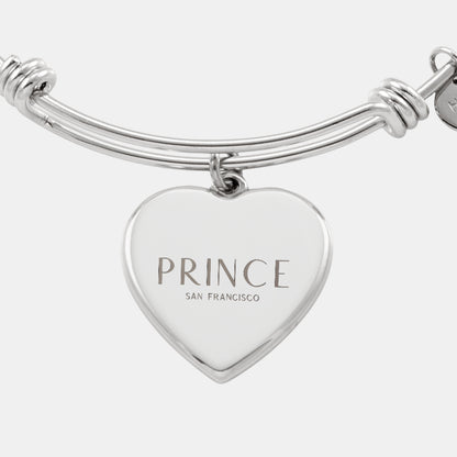 Bold Custom Engraved Heart Bangle Bracelet