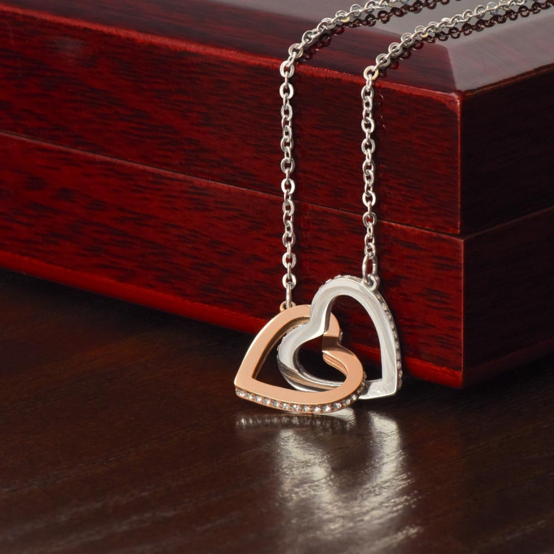 Interlocking Hearts Pendant Necklace