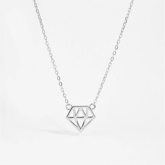 Slim Open Diamond Pendant Necklace
