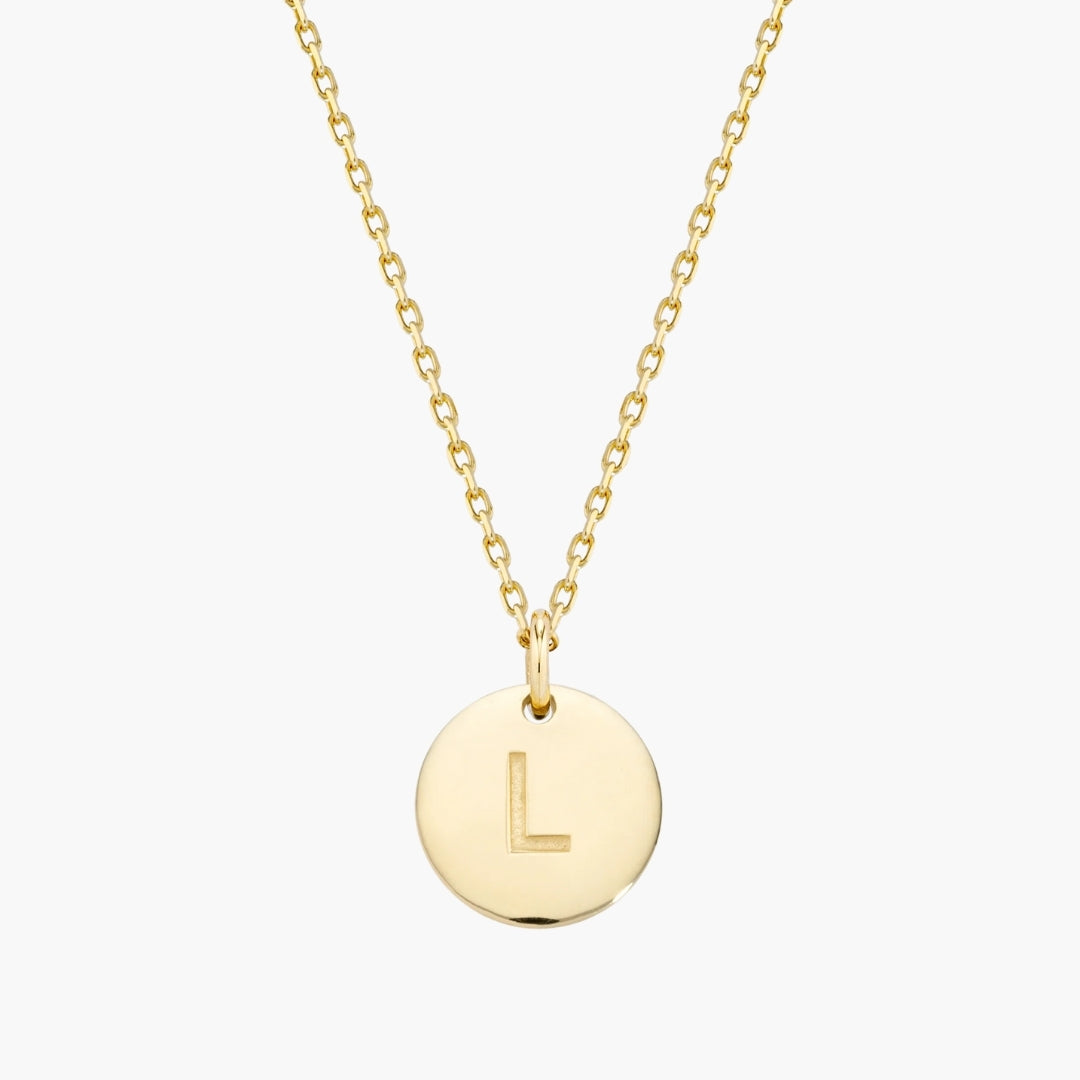 Initial Letter Pendant Necklace