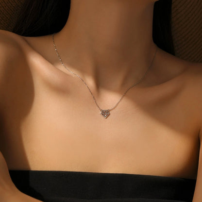 Slim Open Diamond Pendant Necklace